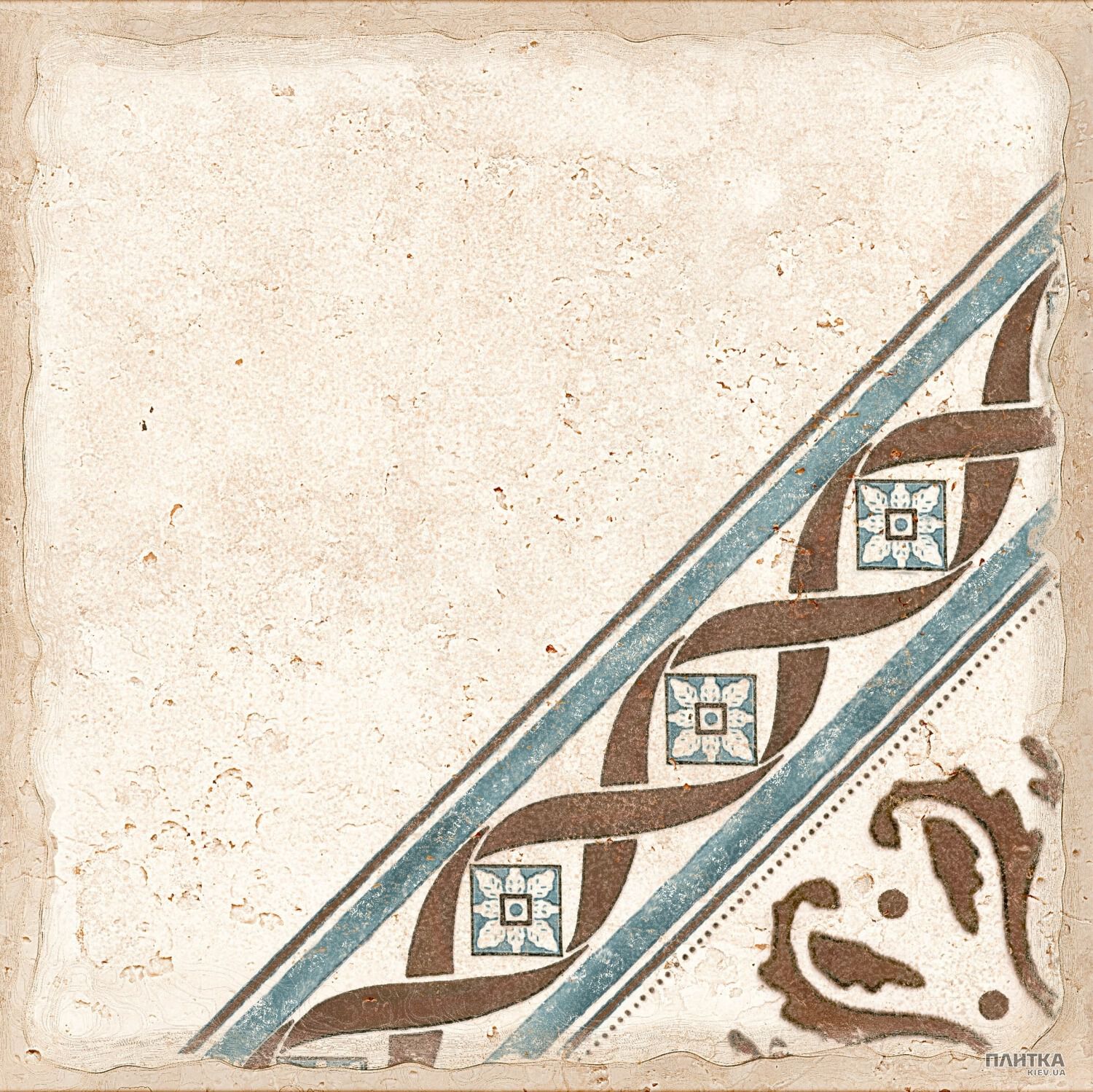 Плитка Almera Ceramica Torino TORINO ANGOLO MARRONE бежевий,блакитний,коричневий