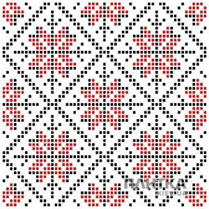 Плитка Almera Ceramica Вишиванка ВИШИВАНКА ЧЕРВОНА 2 плитка білий,червоний,чорний