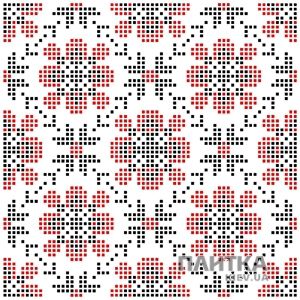 Плитка Almera Ceramica Вишиванка ВЫШИВАНКА КРАСНАЯ 4 плитка белый,красный,черный