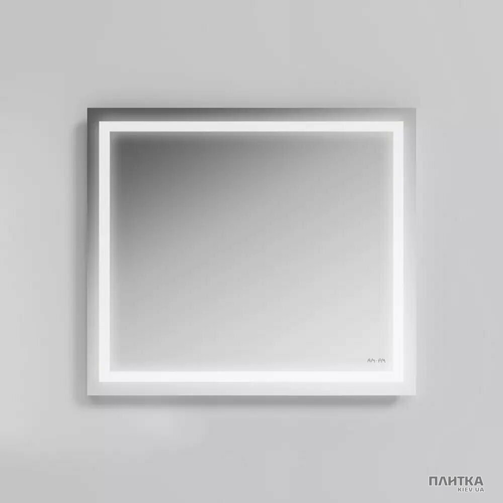 Дзеркало для ванної AM.PM Gem M91AMOX0801WG38 Gem, дзеркало настінне з контурним LED-підсвічуванням, 80 см срібло