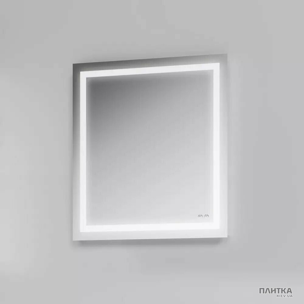 Дзеркало для ванної AM.PM Gem M91AMOX0651WG38 Gem, дзеркало настінне з контурним LED-підсвічуванням, 65 см срібло