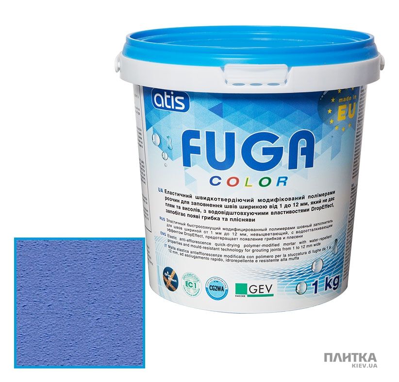 Затирка ATIS Fuga Color A 173/1кг синий синий