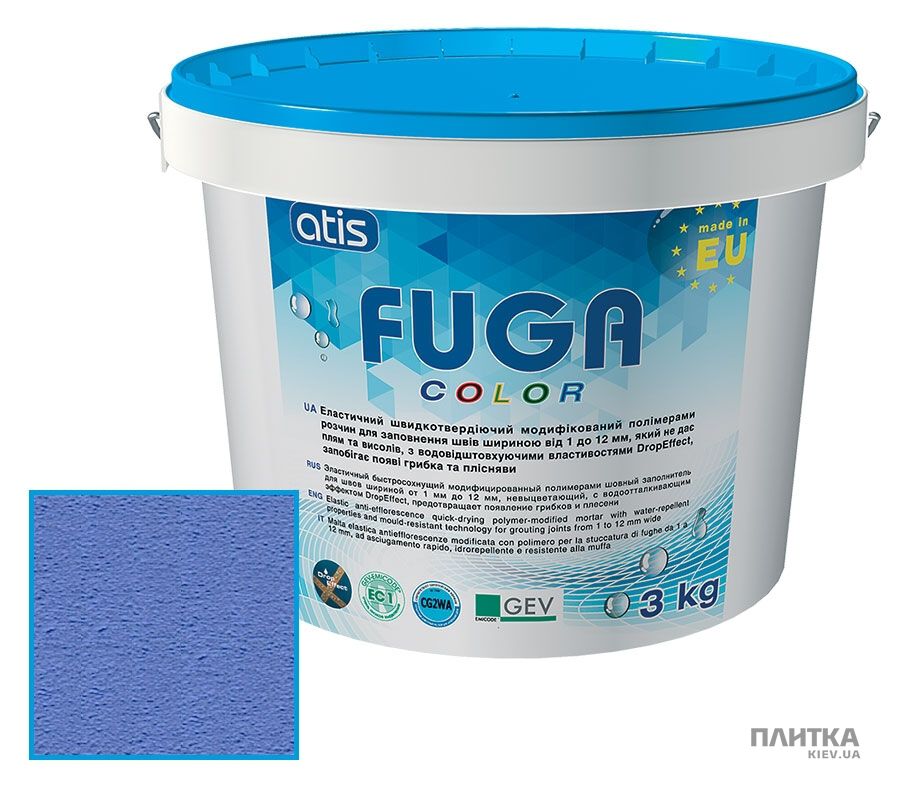 Затирка ATIS Fuga Color A 173/3кг синий синий