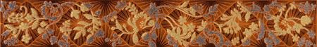 Плитка Azulev Lady LIST ELEGANCE TOFE фриз бежевый,коричневый,серый,оранжевый