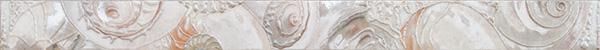 Плитка Azulev Museum LIST CARACOLAS NACAR фриз бежевый,серый