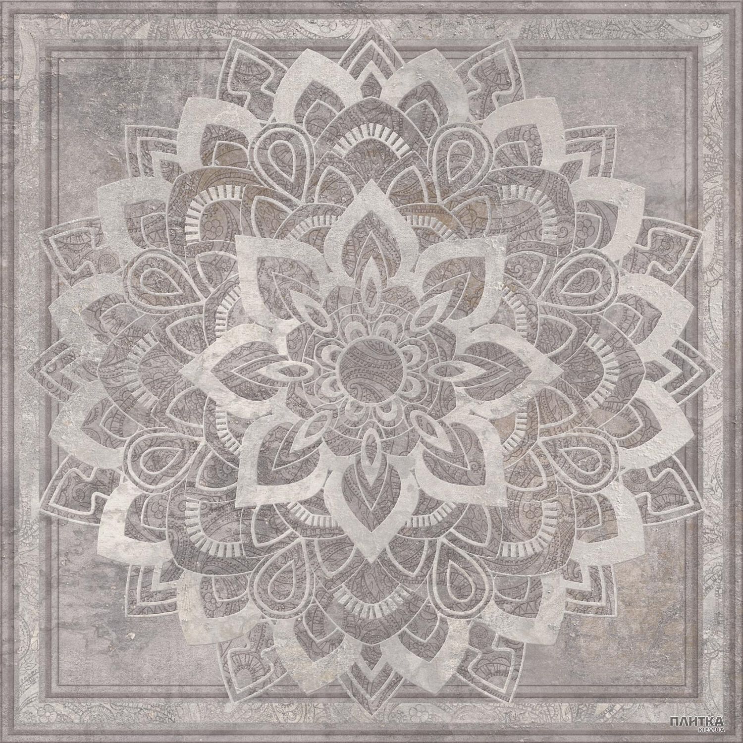Напольная плитка Ceramica Deseo Layen ROSETON LAYEN серый,темно-серый,светло-серый