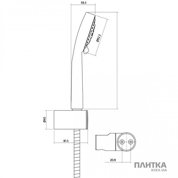 Душевой комплект Cersanit LANO S951-022 хром