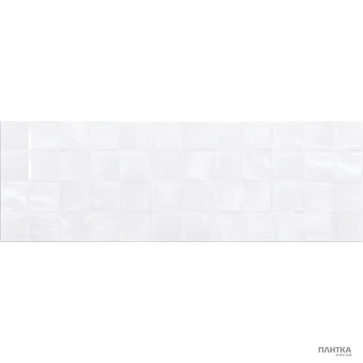 Плитка Cersanit Simple Art WHITE GLOSSY STRUCTURE CUBES белый - Фото 1