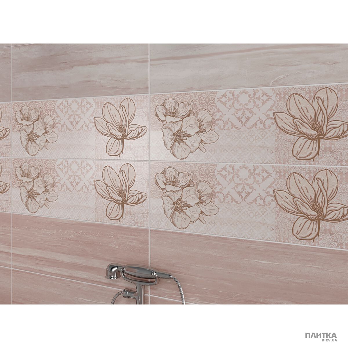 Плитка Cersanit Marble Room MARBLE ROOM INSERTO FLOWER коричневый