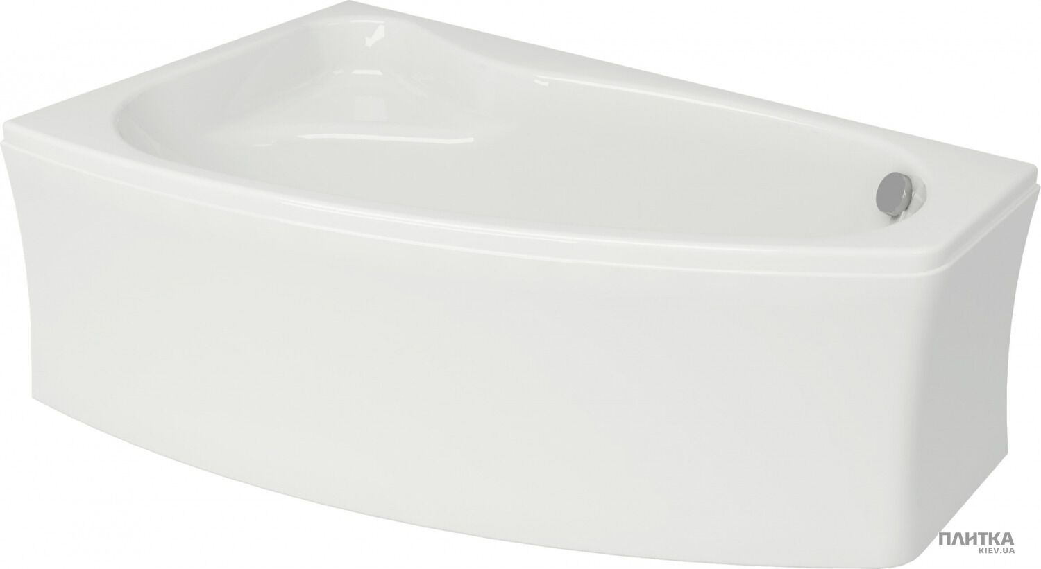 Акрилова ванна Cersanit Sicilia 170x100 см, ліва білий