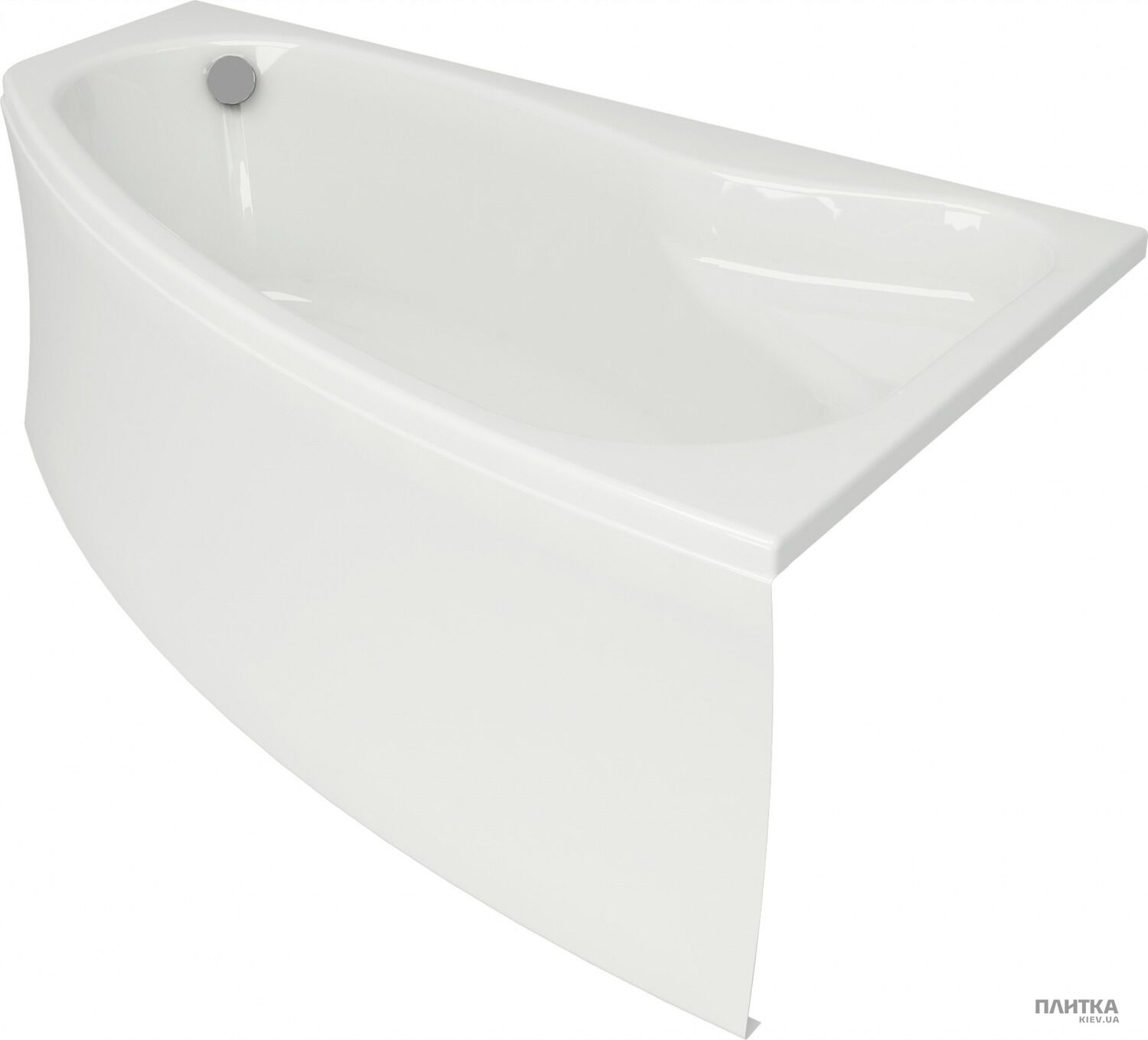 Акрилова ванна Cersanit Sicilia 170x100 см, права білий