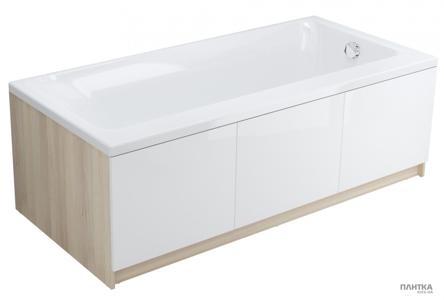 Акриловая ванна Cersanit Smart 170x80 см правая белый