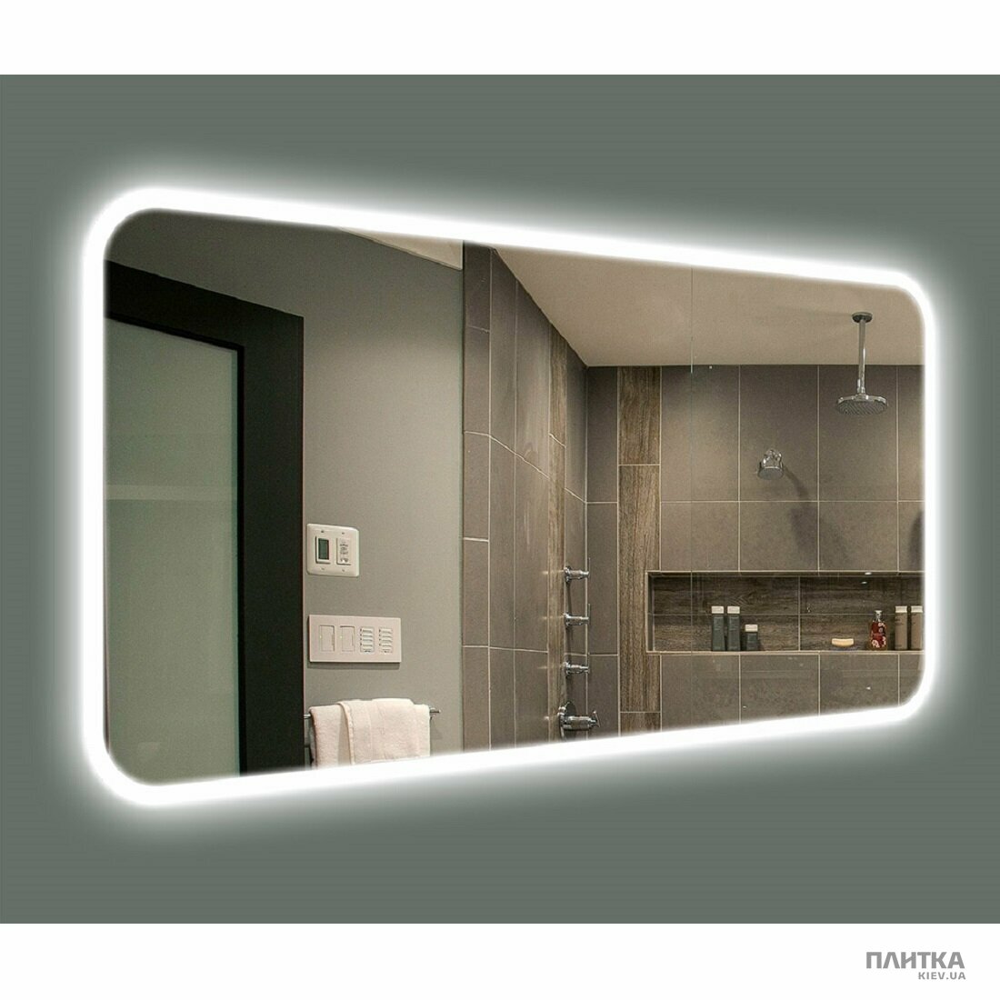 Зеркало для ванной Devit Acqua 5257360 ACQUA Зеркало 600х700, закругл., LED, тачсенсор, подогрев хром
