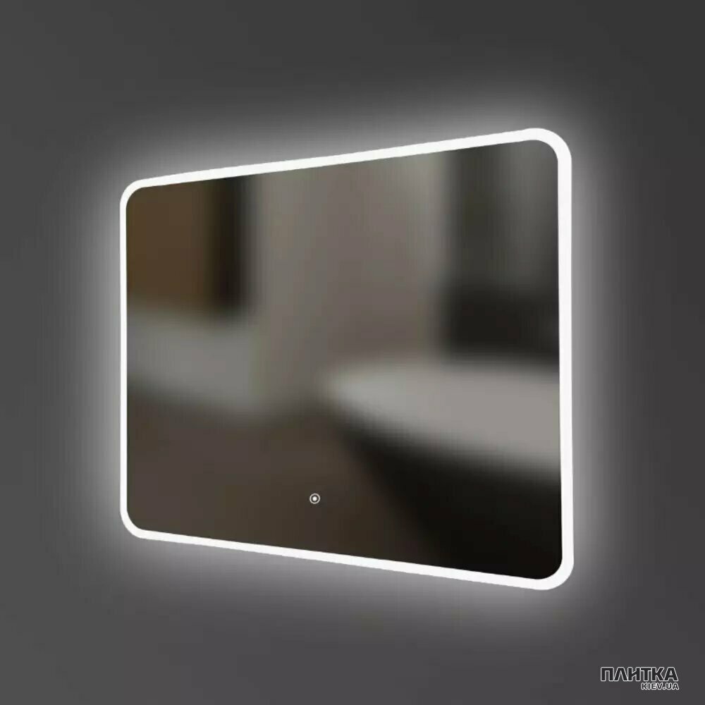 Дзеркало для ванної Devit Acqua 5257281 ACQUA Дзеркало 800х600 заккруглене, з тачсенсором та LED підсвідкою срібло