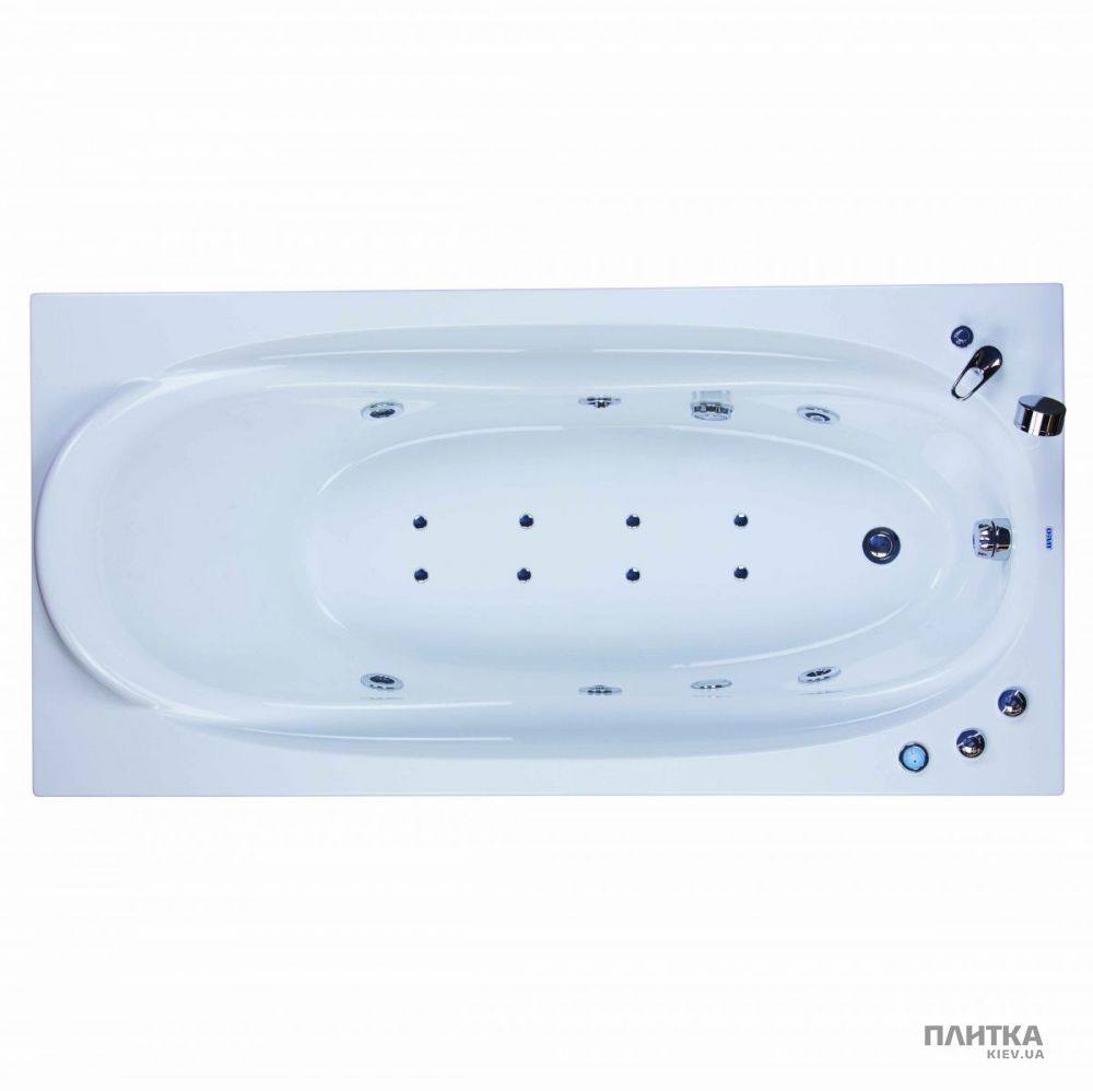 Гідромасажна ванна Devit Country 17010125A 170х75 см білий,хром