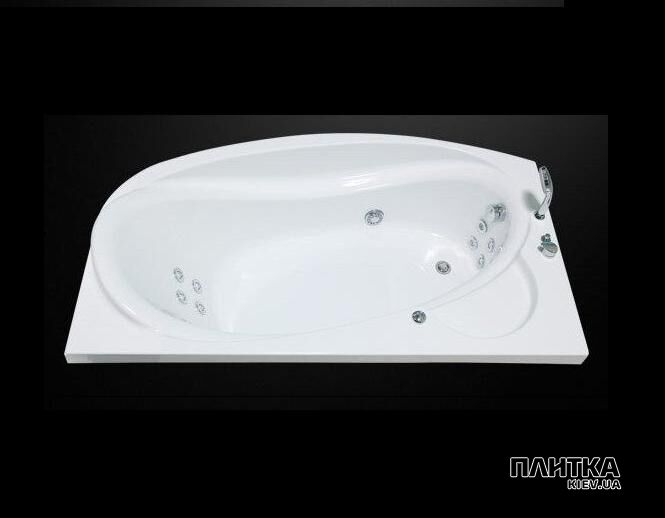 Гидромассажная ванна Devit Prestige 17030124L 1700x900 левая с электронной панелью, г/м система Lux белый,хром