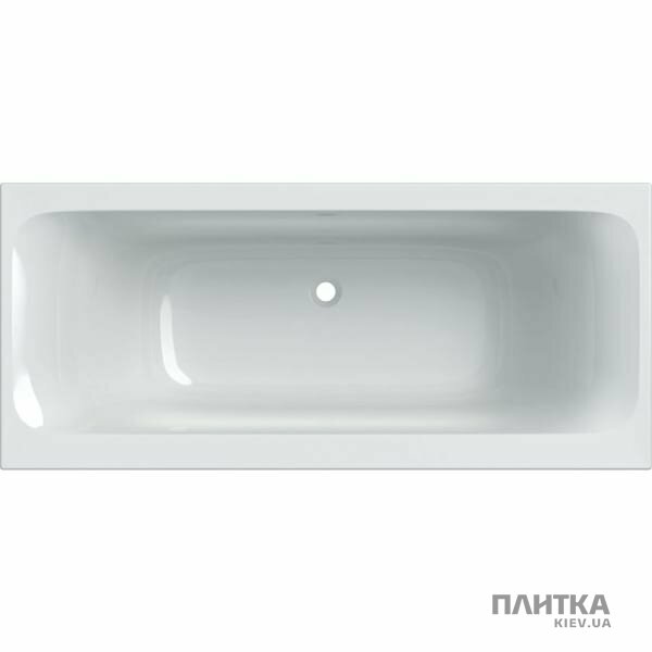 Акрилова ванна Geberit Tawa 554.123.01.1 TAWA Ванна прямокутна Duo 170 х 75 см, slim rim, центральний злив білий