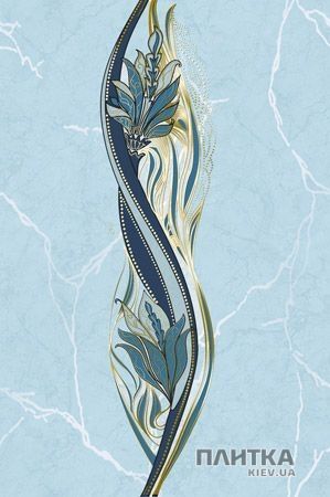 Плитка Golden Tile Александрия АЛЕКСАНДРІЯ БЛАКИТНИЙ декор В13361 блакитний,синій