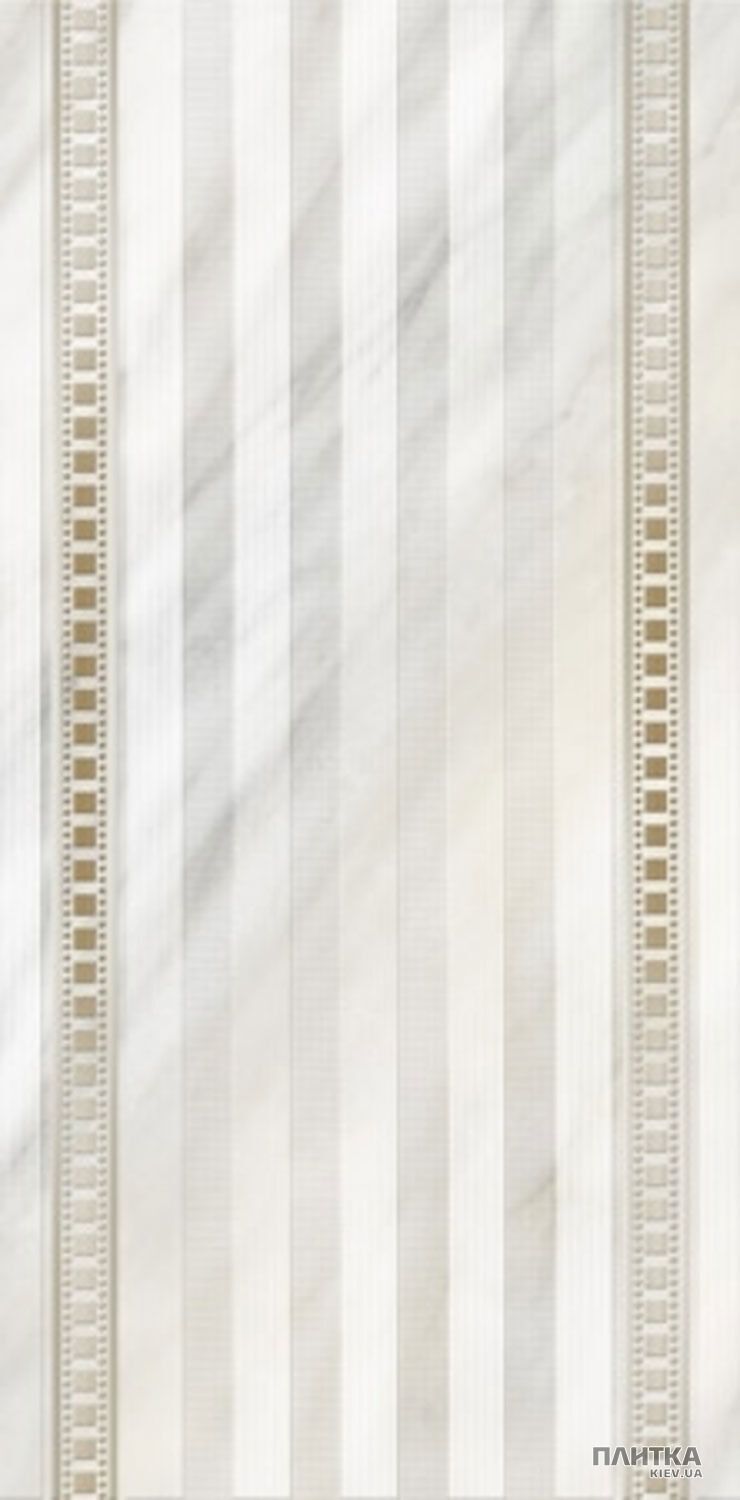 Плитка Golden Tile Каррара КАРРАРА БЕЛЫЙ Е50301 декор білий,золотий