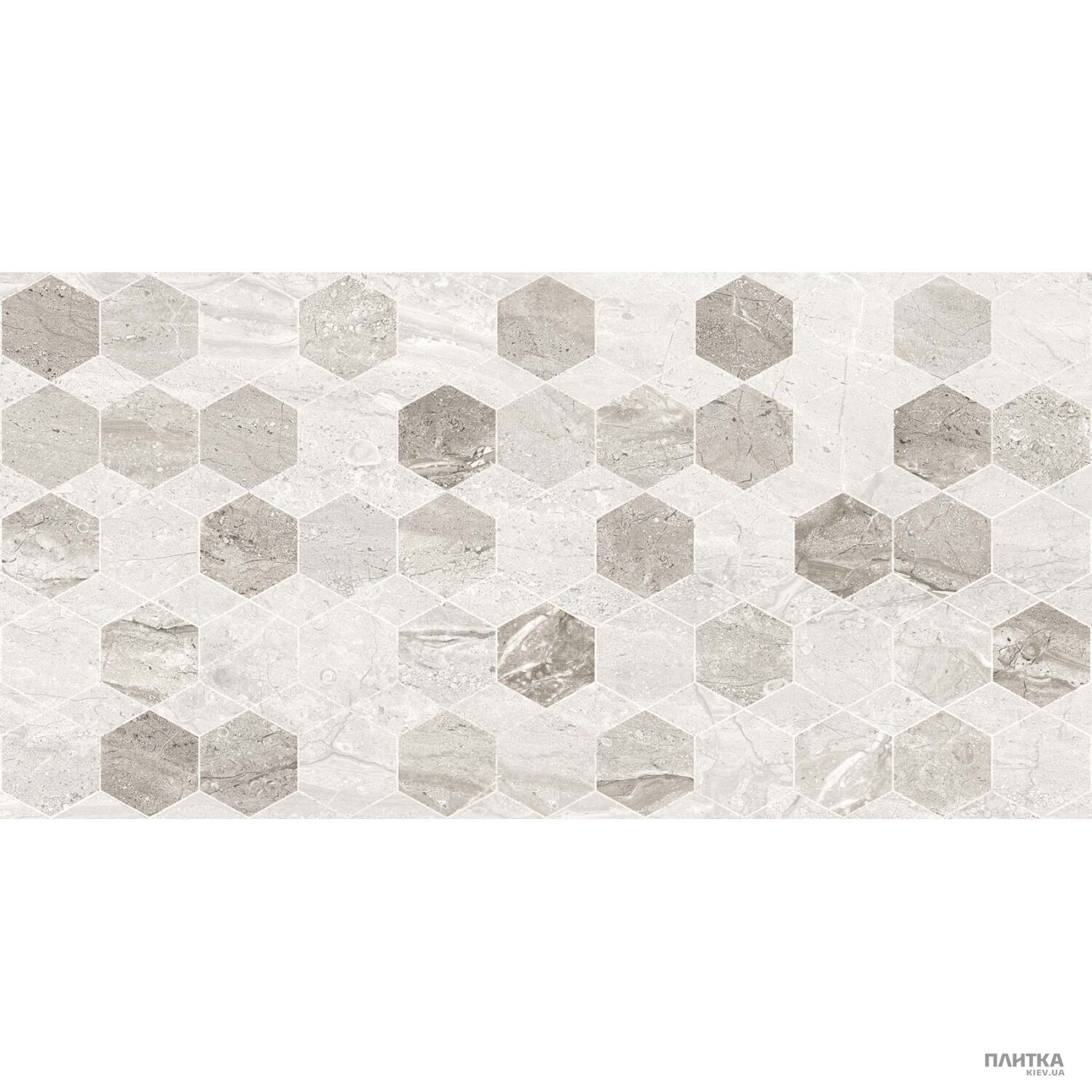 Плитка Golden Tile Marmo Milano MARMO MILANO Hexagon світло-сірий 8МG151 сірий