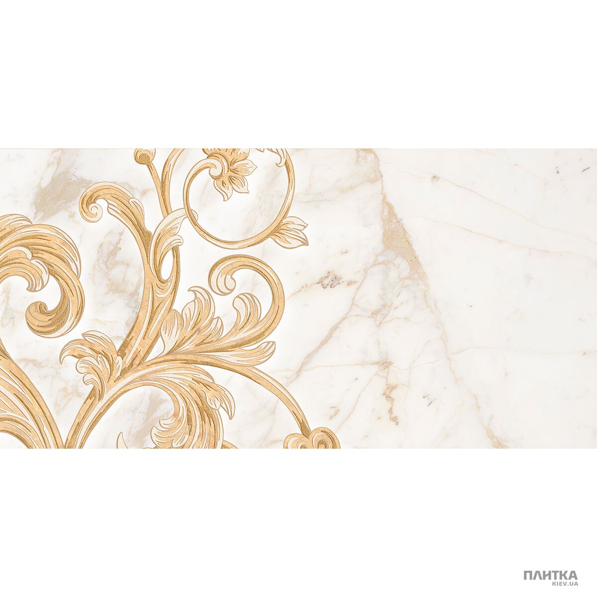 Плитка Golden Tile Saint Laurent 9A0331 білий,золотий