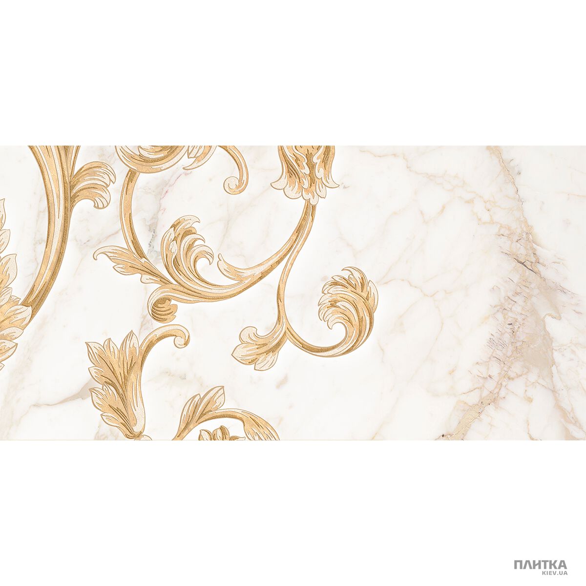Плитка Golden Tile Saint Laurent 9A0341 білий,золотий