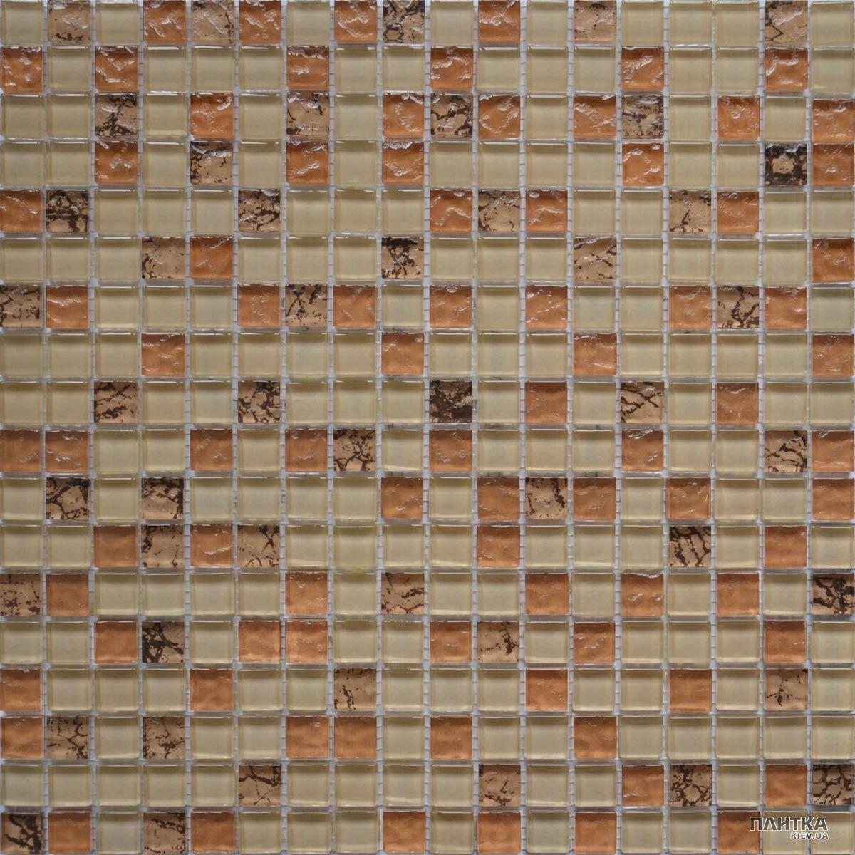 Мозаика Grand Kerama 582 микс бежевый-бронза рельеф-камень бежевый,коричневый,бронзовый
