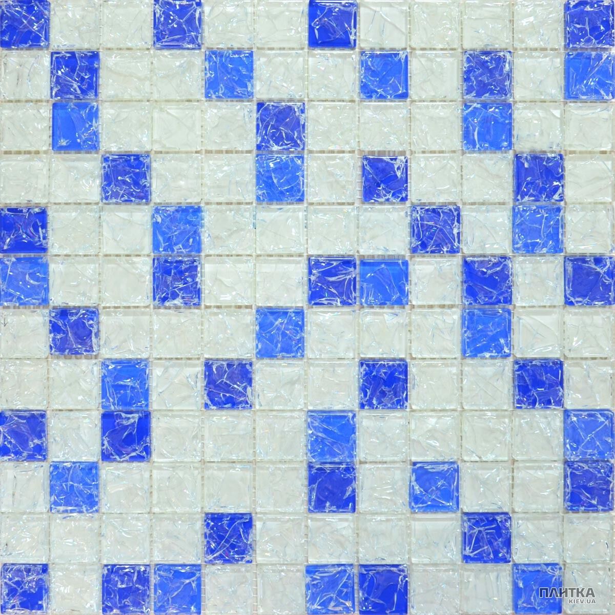 Мозаика Grand Kerama 803 Микс белый голубой синий колотый белый,голубой,синий