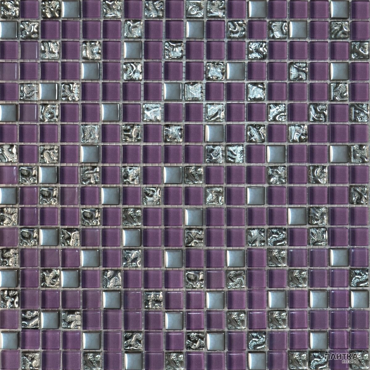 Мозаїка Grand Kerama 914 Мозаїка мікс фіолетовий-платина рифлена-платина фіолетовий,платиновий