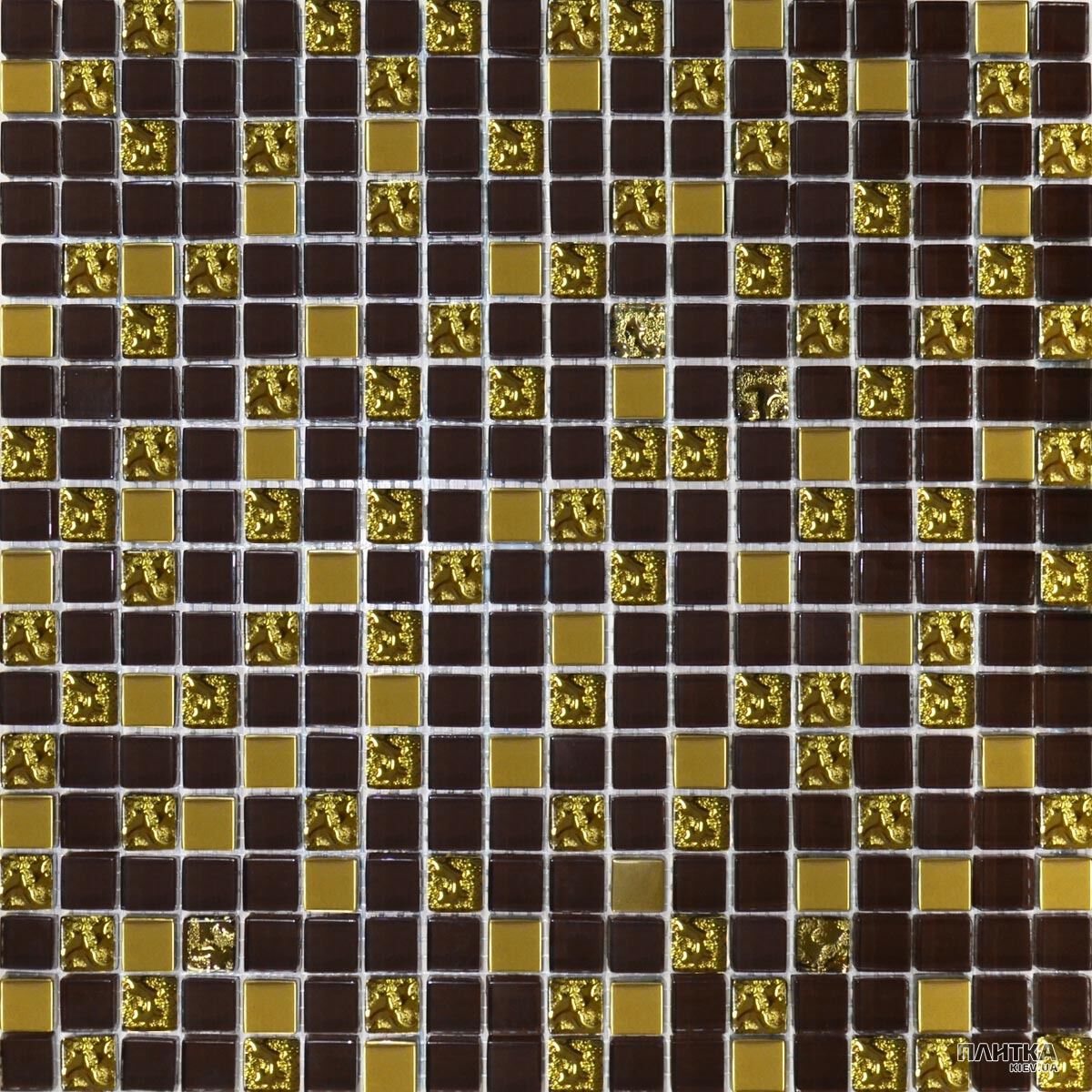 Мозаїка Grand Kerama 915-Мікс(шоколад-золото-рифлене золото) мозаїка шоколад,золотий