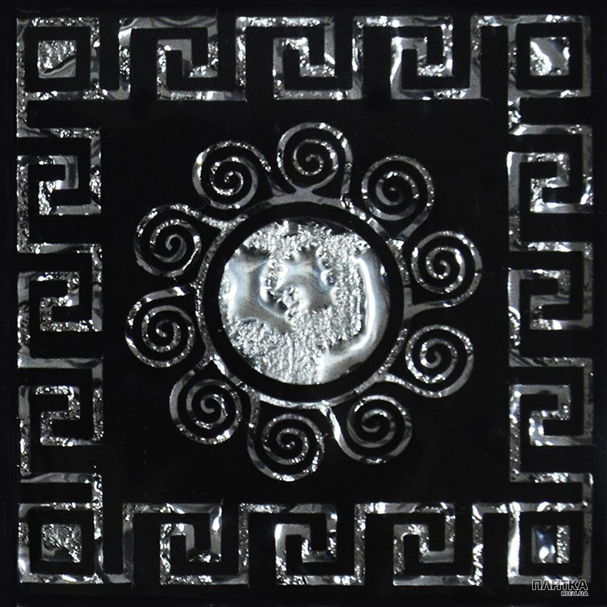 Плитка Grand Kerama Византия платина рифл серый
