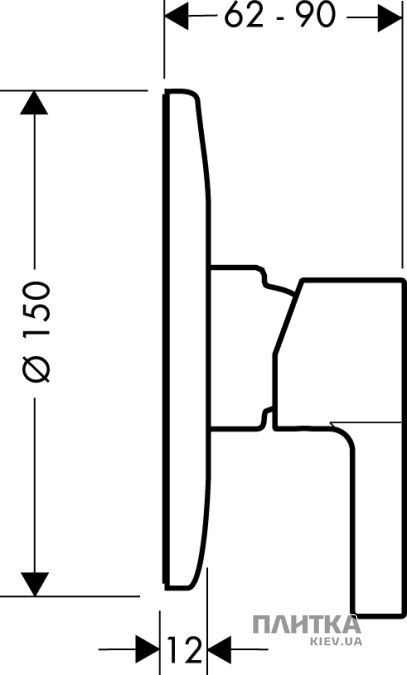 Наружная часть смесителя: Hansgrohe Metris S 31661000 хром