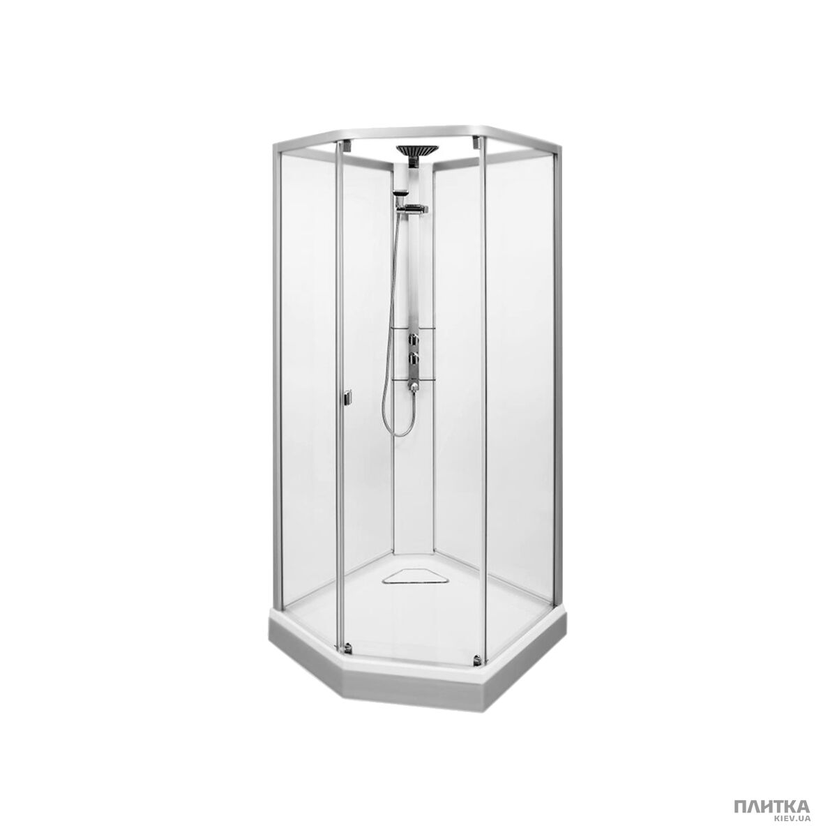 Комплектующие: IDO Showerama 8-5 49850-18-001 Душевая панель белая с серебристой стойкой под душ белый
