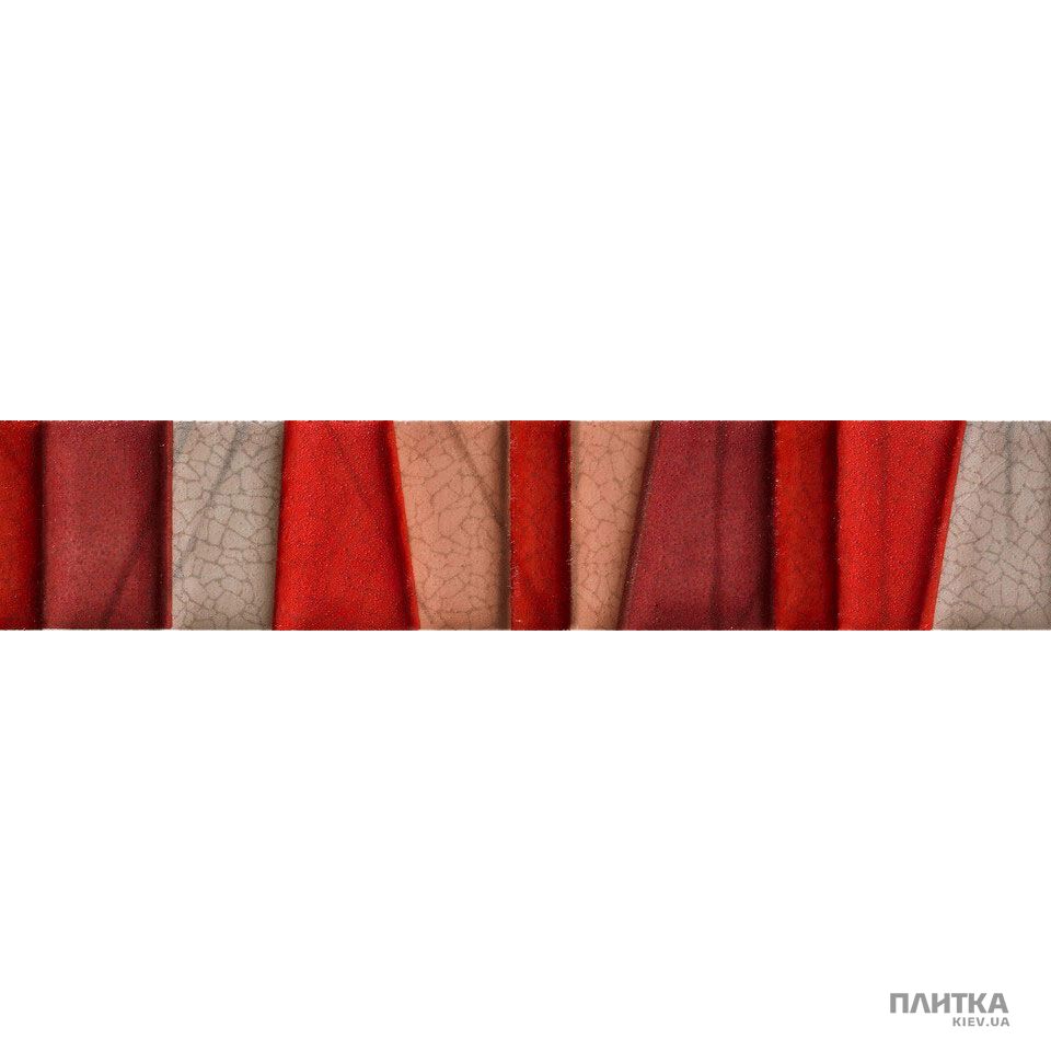Плитка Imola Prisma L.TRAPEZI R фриз -Z рожевий,червоний