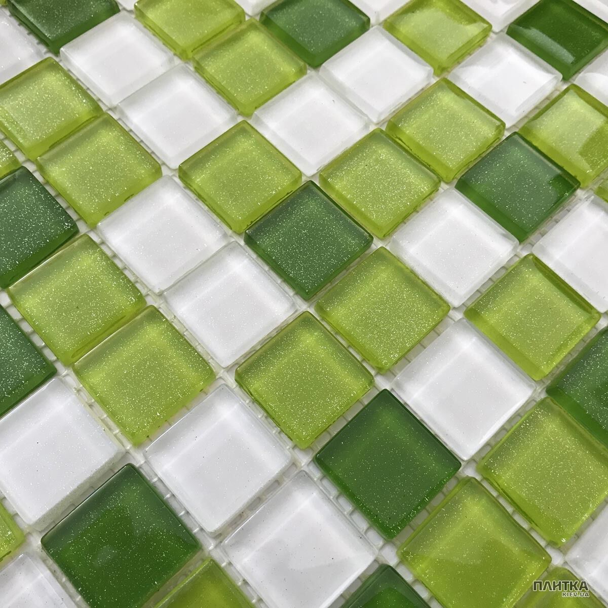 Мозаика Керамика Полесье SILVER GREEN MIX зеленый,серый,салатовый