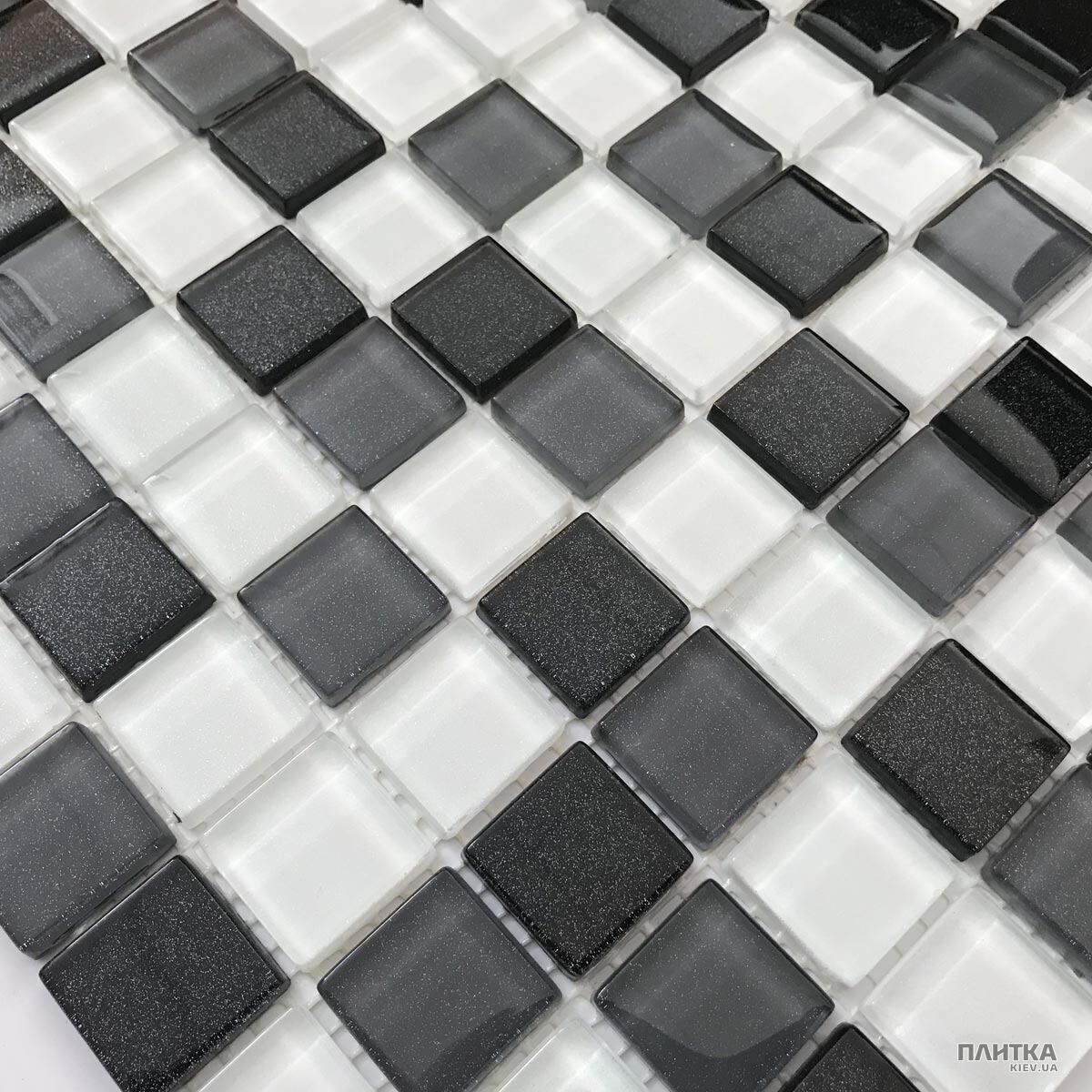 Мозаика Керамика Полесье SILVER BLACK MIX серый,черный