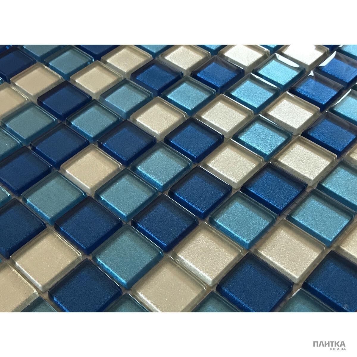 Мозаїка Керамика Полесье GLANCE BLUE MIX мозаїка блакитний,сірий,синій
