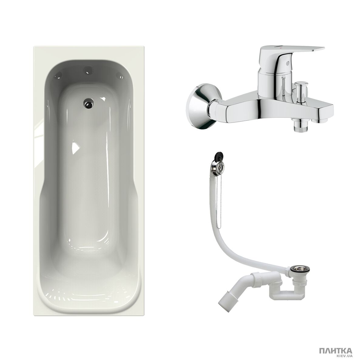 Акриловая ванна Kolo Sensa XWP355000N комплект белый