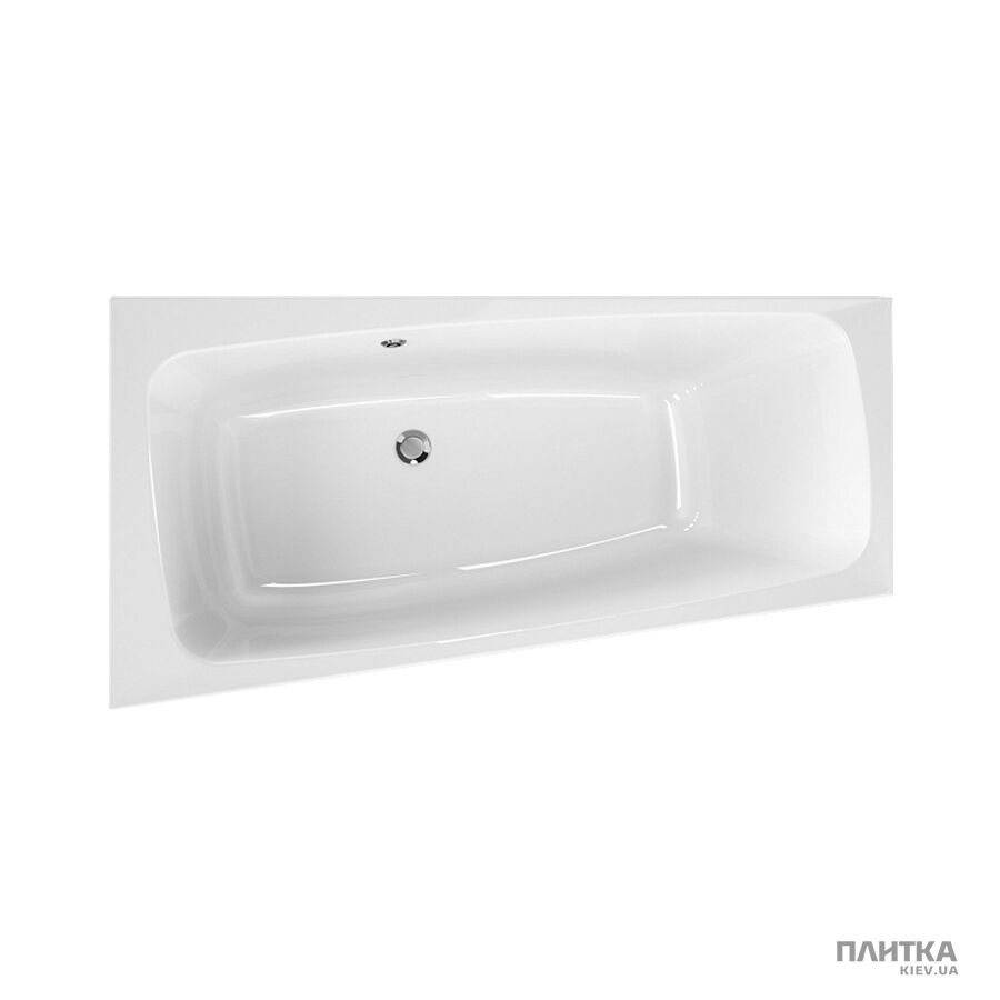 Акрилова ванна Kolo Split XWA1671000 SPLIT асиметрична ванна, ліва, центральный злив, + ніжки SN0 білий
