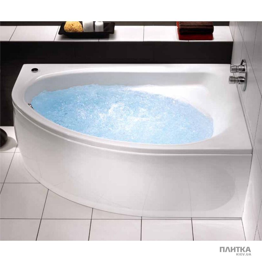 Акрилова ванна Kolo Spring XWA306000G SPRING Ванна асиметрична 160х100 права в комплекті з сифоном Geberit 150.520.21.1 + ніжки SN7 білий