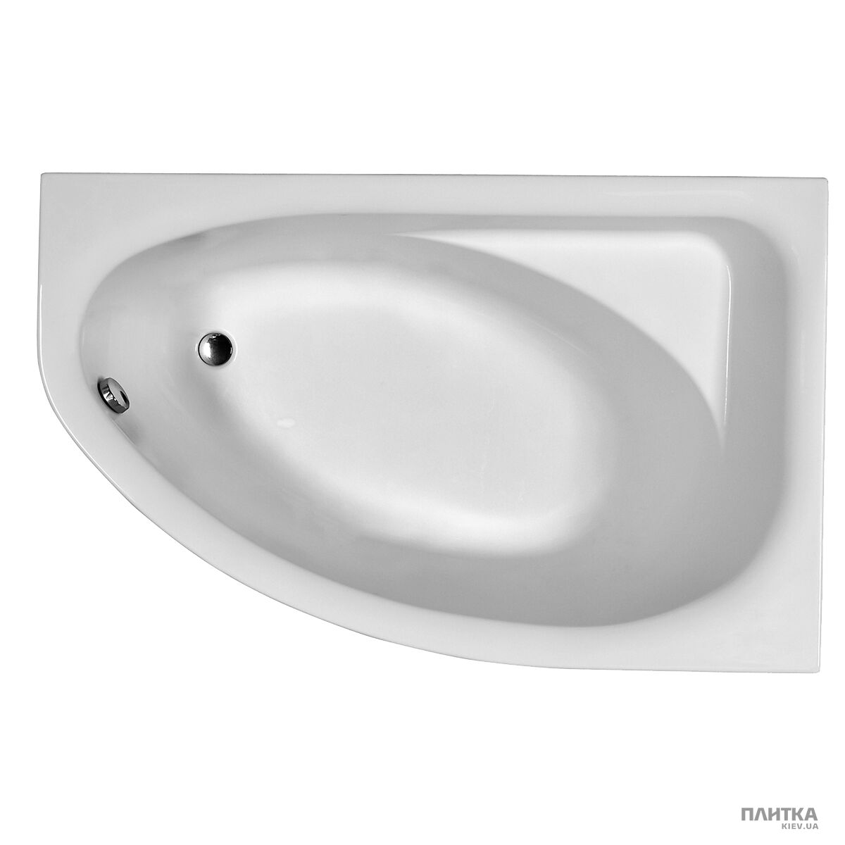 Акрилова ванна Kolo Spring XWA307000G SPRING Ванна асиметрична 170х100 права в комплекті з сифоном Geberit 150.520.21.1 + ніжки SN7 КОПІЯ білий