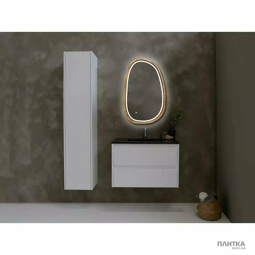 Дзеркало для ванної Luxury Wood Dali Dali дзеркало асиметричне 550*850мм, LED, сенсор, (аура,фронт,сендим), дуб натуральний коричневий,дуб