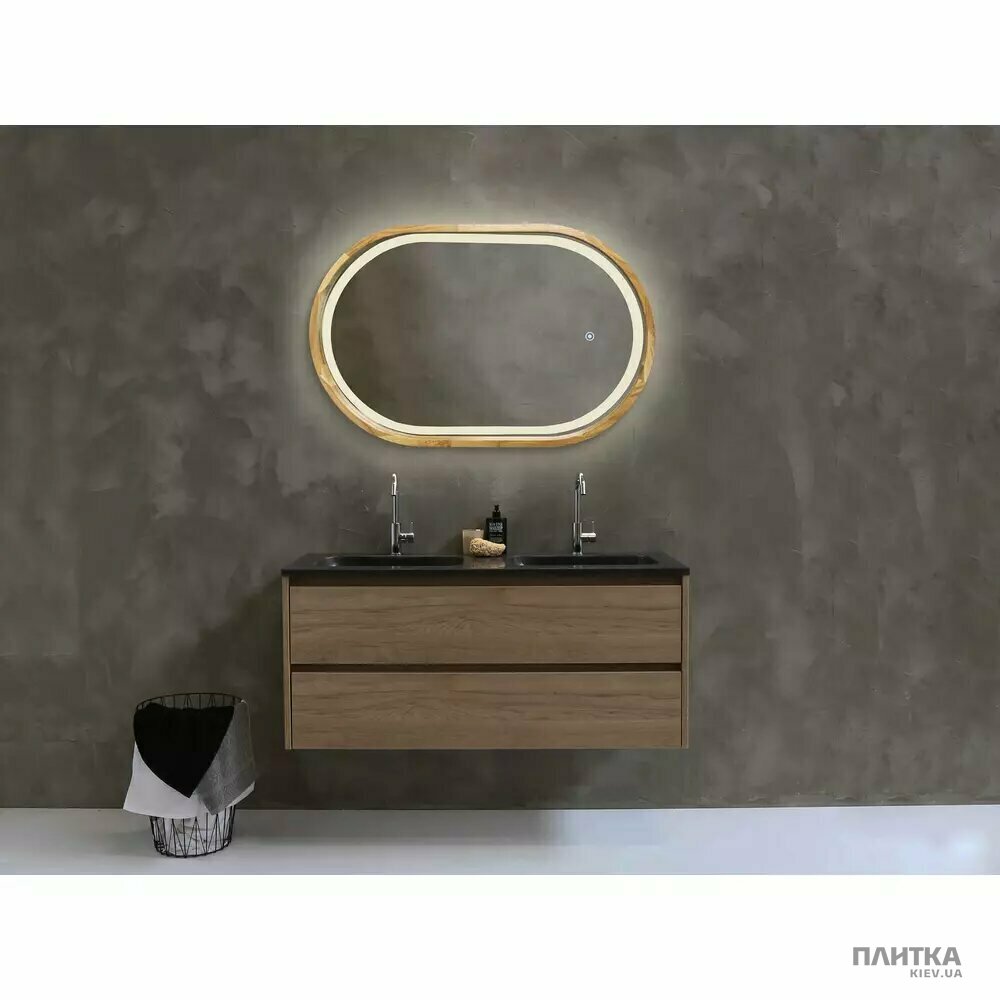 Зеркало для ванной Luxury Wood Freedom SLim Freedom SLim LED зеркало с подсветкой, (аура,фронт,сендим) дуб натуральный, 550мм*850мм коричневый,дуб