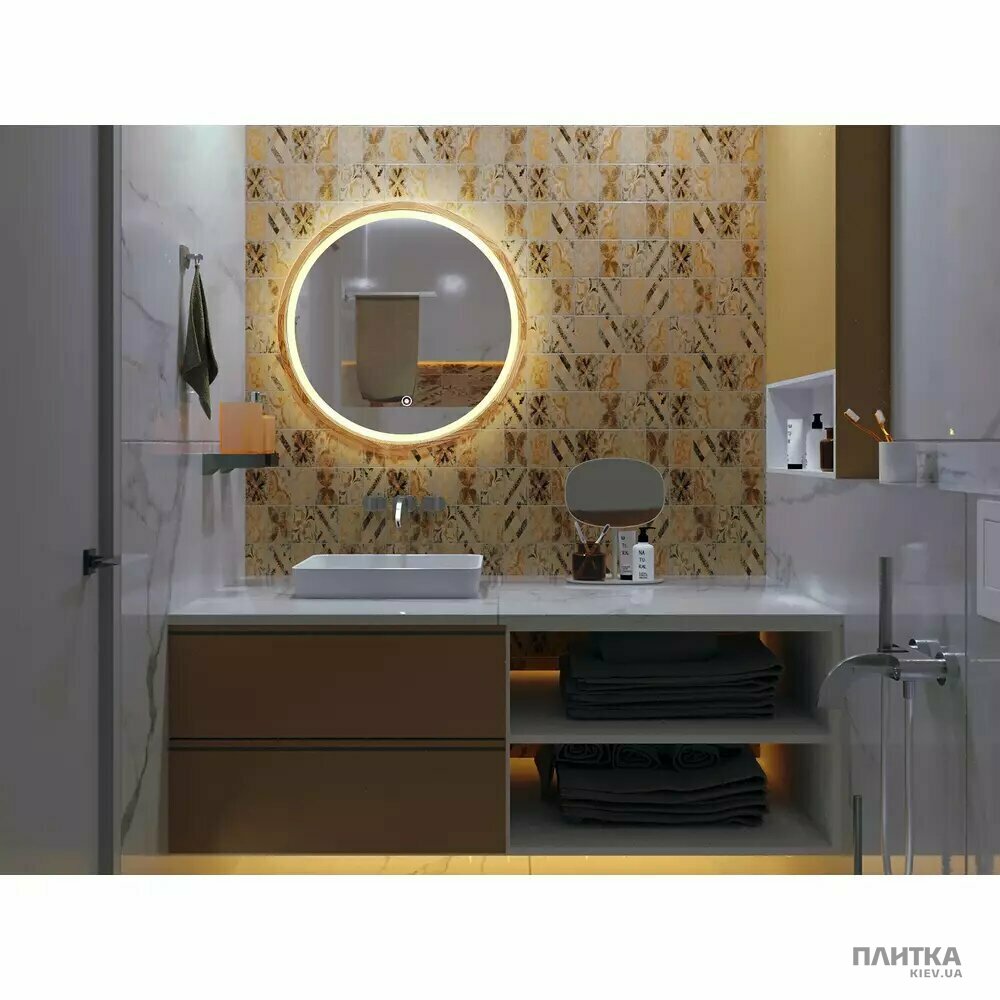 Зеркало для ванной Luxury Wood Perfection Slim Perfection Slim Зеркало с подсветкой LED дуб натуральный 650мм (аурная, фронтальная, сенсорная) коричневый,дуб