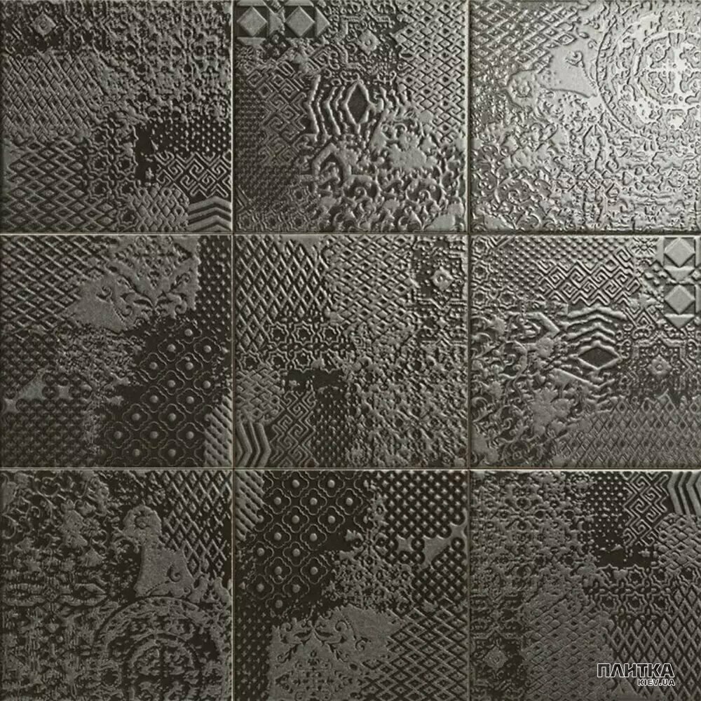 Плитка Mainzu Metal Tiles DECOR SILVER 200х200х8 серый