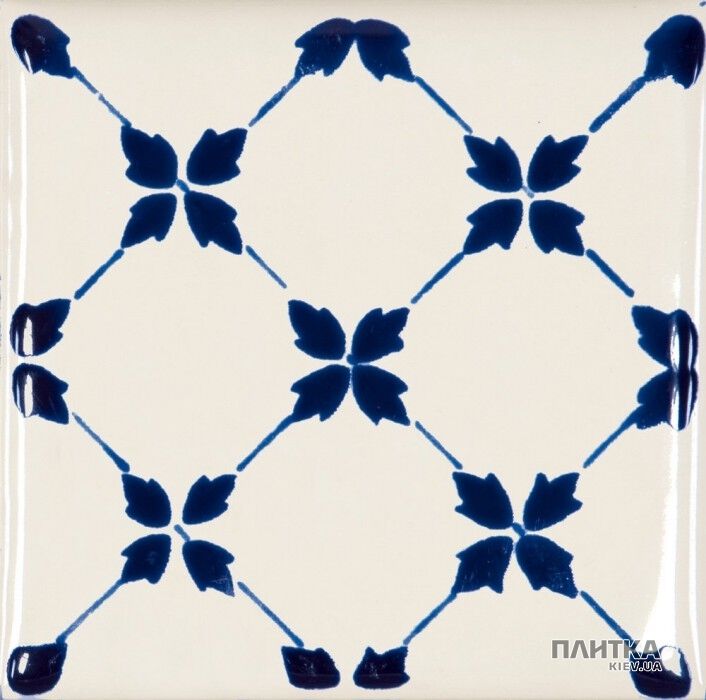 Плитка Marca Corona Coralli 9423 COR.BIANCO 1741 S/4 декор4 білий,синій