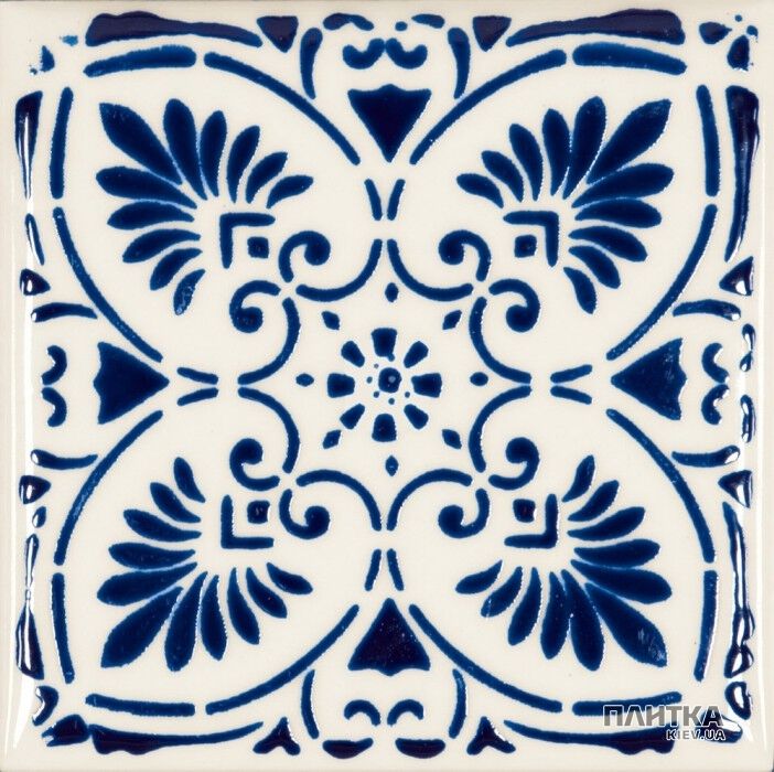 Плитка Marca Corona Coralli 9429 COR.B.BLU S/1 декор білий,синій