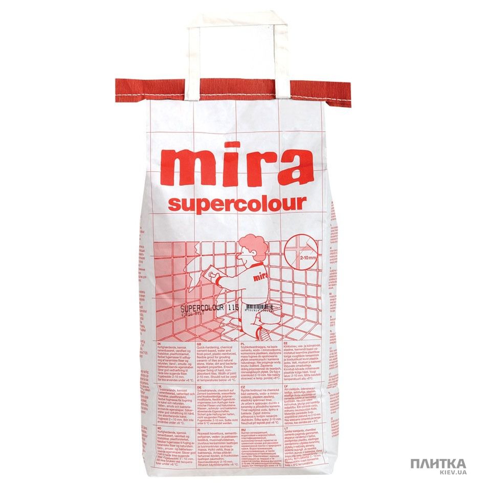 Заповнювач для швів Mira mira supercolour №123/5кг (мокрий асфальт) темно-сірий