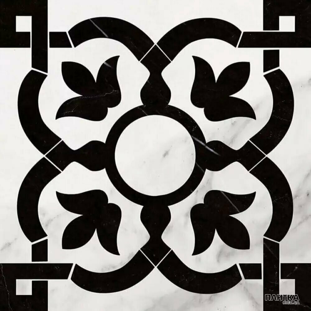 Керамогранит Monopole Ceramica Jonico TULIP 223х223х8 белый,черный,светло-серый