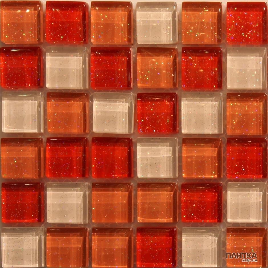 Мозаика Mozaico de Lux CL-MOS CL-MOS M02 WHITE/RED белый,красный,оранжевый